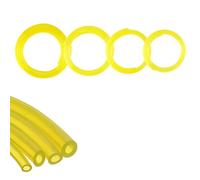 Strimmer Fuel Pipe, Strimmer Fuel Line, Universal Fuel Line Hose Tube, for String Trimmer Chainsaw Blower Lawn Mower and Other Outdoor Power Tools, Hose Clamps for Small Engines, Yellow, 4 Sizes