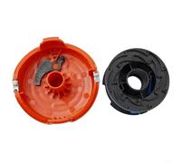 Strimmer-Spool Cover and Line Kit Compatible for Black & Decker GL315 GL350 GL650 GL337SB GL546SC GL650SBC GL651SB GL652 Models, 1.65 mm Thickness, 12.2 m Auto Feed, Quick Fit(1X cap+1X spool)