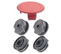 Strimmer Spool Line and Spool Cover Compatible with Bosch Advanced Grasscut 36 Art 36-36 LI ART24/27/30, Standard Double Autofeed Nylon Replacement Spool (Including 4 Spool and 1 Cover)