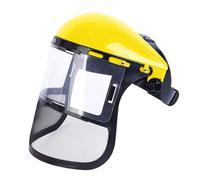Strimming Face Shield Logging Helmet - Oregon Style Safety Face Shield | Brow Guard With Steel Mesh Visor & Ear Muffs | Adjustable PPE For Forestry, Chainsaw & Strimmer Work Full Protection Gardening