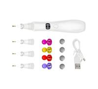 Strine Control Pen - White, Rhinestone Picker Tool, Smooth Crafting | 2025 Electric Diamond Peeling Brush, Extra Wax Heads, Self Adhesive Wax Pencil for Smooth Handling,