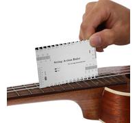 String Action Gauge Ruler Guitar String Height Gauge with Inch & Metric Scales Guitar Height Gauge Set Up Tool Measuring Luthier Tool for Acoustic Guitar Electric Bass