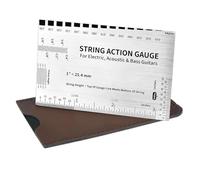 String Action Gauge Ruler - Improved E Guitar Tools - Height Gauge Metric Scales | Aluminium Plates - Guitar - String Setup - Tool and Accessories for Electric, Acoustic, Bass, L