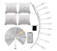 String Action Gauge - Stainless Steel String Action Ruler Feeler Gauge | Measuring Tools Metal Luthier Setup Kit for Bridge Nut Saddle Groove