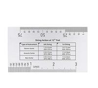 String Action Ruler Gauge - Stainless Steel String Action Ruler Guitar Setup Gauge Luthier Measuring Tool, Lightweight & Stable Guitar Height Gauge Set Up Tool for Electric Bass