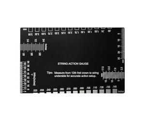 String Action Ruler,Stainless Steel Action Gauge with Metric Imperial Scales,Neck Tuning Tool - for Adults Women Men Home School Stage Practice Band Bass