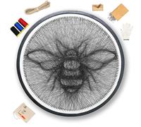 String Art DIY Nautical Wall Art Unique Handmade Gift Tentacle Art, String Art kits for adults, crafts for adults, crafts for women kit, Framed Canvas DIY Wall Decor (Queen Bee (30cm Canvas))