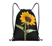 String Bag Bloom Sunflower Print Gym Bag Portable Backpacks Swim For Yoga School Storage