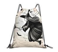 String Bagdrawstring Backpack For Beach Holiday Swim 36X42Cm Durable Unisex Drawstring Bag Halloween Witch Flying