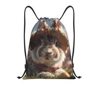 String Bagdrawstring Backpack For Swim Party Beach 36X42Cm Versatile Lightweight Swimming Bag Cute Easter Bunny