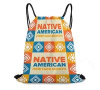 String Bagsport Sack For Holiday Beach Running 36X42Cm Versatile Durable Cinch Sack Pack Native American Heritage Month Indigenous Pride