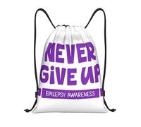 String Bagsport Sack For Outdoor Men Storage 36X42Cm Durable Portable Drawstring Bag Purple Ribbon Epilepsy Awareness Month
