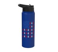 String Bass Band Musician Jazz Instrument Double Bass Stainless Steel Insulated Water Bottle