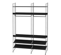 String Bedroom Floor Shelving System C String Furniture Black - Black - 7350038270436