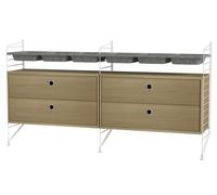 String Bedroom Sideboard G String Furniture Oak - White - STRING BEDROOM G EICHE