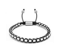 String Box Chain Bracelet, male, Nialaya, Bracelets, Gray, 2XL, Accessories 2XL