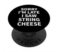 String Cheese Apparel - Novelty Funny Cheeses Lover Design PopSockets Adhesive PopGrip