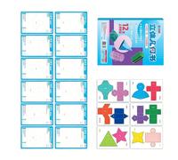 String Closure Geometric Shapes Workbook Foldable Paper Geometry Shapes Math Teaching Tool for Kid Educational Toy Learning Dolls for Children