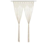 vidaXL Macrame Curtain 140x240 cm Cotton Home Shade Drape Translucent Blind