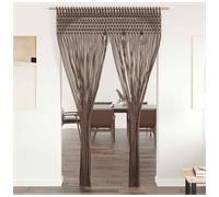 String Curtain Taupe 140x240 cm Handmade Cotton Blend Macrame Boho Room Divider