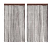 vidaXL String Curtains 2 pcs 100x250 cm Brown LSO UK