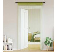 String Curtains, Pack of 2, 140 x 250 cm, Green, 100% Polyester, with Drawstring, Washable up to 30°C, Versatile as Door Curtain, Room Divider, Window Curtain, Privacy Screen, Decoration for Living
