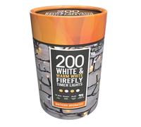 String Fairy Christmas Lights Animated White & Warm White Outdoor 200 LED - 5.17m Firefly