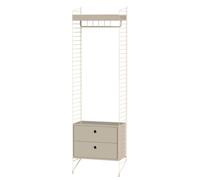 String Hallway floor Shelving system M String Furniture Beige - Beige - STRING HALLWAY M BEIGE