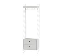 String Hallway floor Shelving system M String Furniture - STRING HALLWAY M WEISS