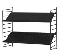 String Hallway Wall Shelving System F String Furniture Black - Black - STRING HALLWAY F SCHWARZ