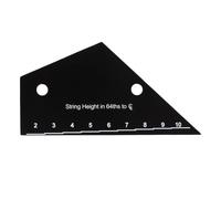 String Height Gauge Ruler for Guitar and Bass - Fret Leveling Tool with for PRECISION Stainless Steel Design, 120x60x3mm, Compatible with Luthier Neck Fingerboard Setup (Black)
