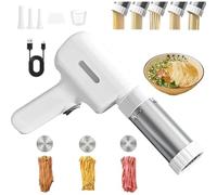 String Hopper Maker Electric,2025 New Idiyappam Maker Electric,Portable Household Handheld 3-in-1 Cordless Pasta Maker Machine,with 3 Interchangeable Molds for Making Spaghetti Linguine,Easy Cleaning