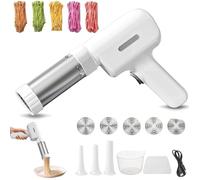 String Hopper Maker Electric, 5-in-1 Idiyappam Maker Electric, Handheld Electric Pasta Maker with 5 Interchangeable Molds, for Making Noodles (1Pcs)