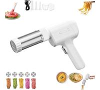 String Hopper Maker Electric,Cordless Electric Pasta Maker,5-in-1 Handheld Electric Pasta Maker,Automatic Noodle Press Machine Electric Idiyappam Maker for Making Spaghetti Linguine, Sausage
