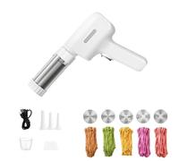 String Hopper Maker Electric,Idiyappam Maker Electric, 5-in-1 Cordless Pasta Makers, with 5 Interchangeable Molds,for Making Spaghetti Linguine (White)