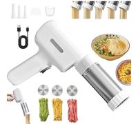 String Hopper Maker Electric,Idiyappam Maker Electric,Portable Household Handheld 5-in-1 Cordless Pasta Maker Machine,with 5 Interchangeable Molds,for Making Spaghetti Linguine,Easy Cleaning
