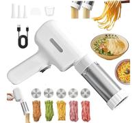 String Hopper Maker Electric,Idiyappam Maker Electric,Portable Household Handheld 5-in-1 Cordless Pasta Maker Machine,with 5 Interchangeable Molds,for Making Spaghetti Linguine,Easy Cleaning