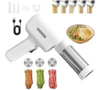 String Hopper Maker Electric,Idiyappam Maker Electric,Portable Household Handheld 5-in-1 Cordless Pasta Maker Machine,with 3 Interchangeable Molds, Noodle Maker Machine for Making Spaghetti Linguine