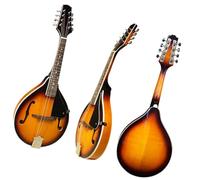 String Instrument Handmade Solid Wood Veneer Full Set Of Eight-string Mandolin Musical Instrument Yellow(Yellow)