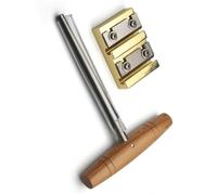 String Instrument Peg Shaper and Taper Reamer Set, 2-Piece Violin Maintenance Tool with Wood Handle for Setup Tasks Violin Peg Shaper Taper Reamer Set Luthier Tool Fitting String Instrument Wood Setup