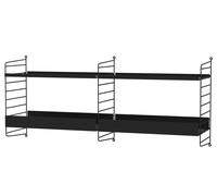 String Kitchen Wall Shelving System B String Furniture Black - Black - STRING KITCHEN B SCHWARZ