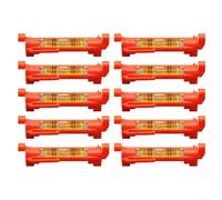 String Level for Hanging Line 75x12.5mm (3 x 0.49 inch) with Molded Hooks for Builders Line Construction, Horizontal Bubble Measuring Tool for La