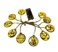 String Lights 10 Feet Diwali LED Fairy Lights with 20 Lights Metal Hanging Indian Deepavali Diwali Decorations with Warm White Light for Indoor Outdoor Diwali Party Wedding Decoration String Lights