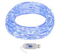 String Lights Copper Wire 40m 400 LED Blue USB 8-Mode Outdoor Indoors Waterproof