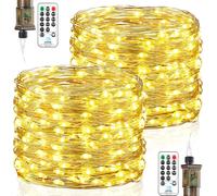 String Lights Mains Powered, 23M 200 LED Fairy Lights Plug in 8 Modes, Waterpro