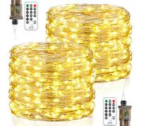String Lights Mains Powered, 23M 200 LED Fairy Lights Plug in 8 Modes, Waterproof Copper Wire Warm White Christmas Tree Lights with Remote Timer for Bedroom, Yard, Wedding, Christmas Decorations