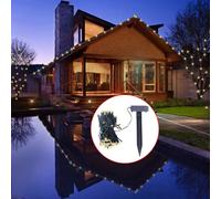 String Lights Warm White 24m Solar 200 LEDs Outdoor Garden Decorative Lights 8hr