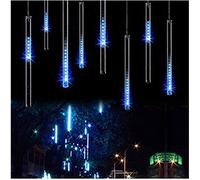String Lights, Waterproof LED Meteor Shower Lights Plug in - 288 LEDs 50cm 8 Tubes Falling Raindrop Fairy String Light for Holiday Party Christmas Garden Xmas Tree Decor