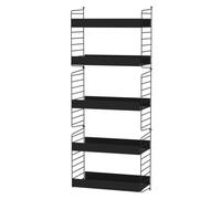 String Living room wall shelving system B String Furniture Black - Black - SSTRING LIVING ROOM B SCHWARZ