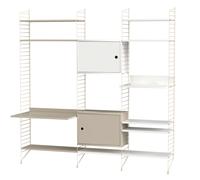 String Living Room Wall Shelving System P String Furniture Beige - Beige - 7350038273512